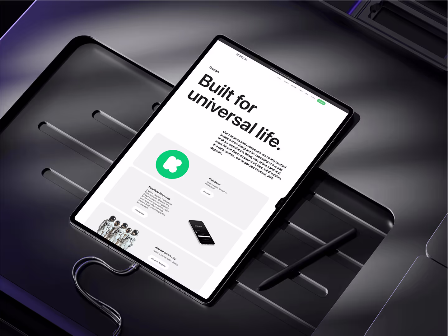 Light web design typography kickstarter
