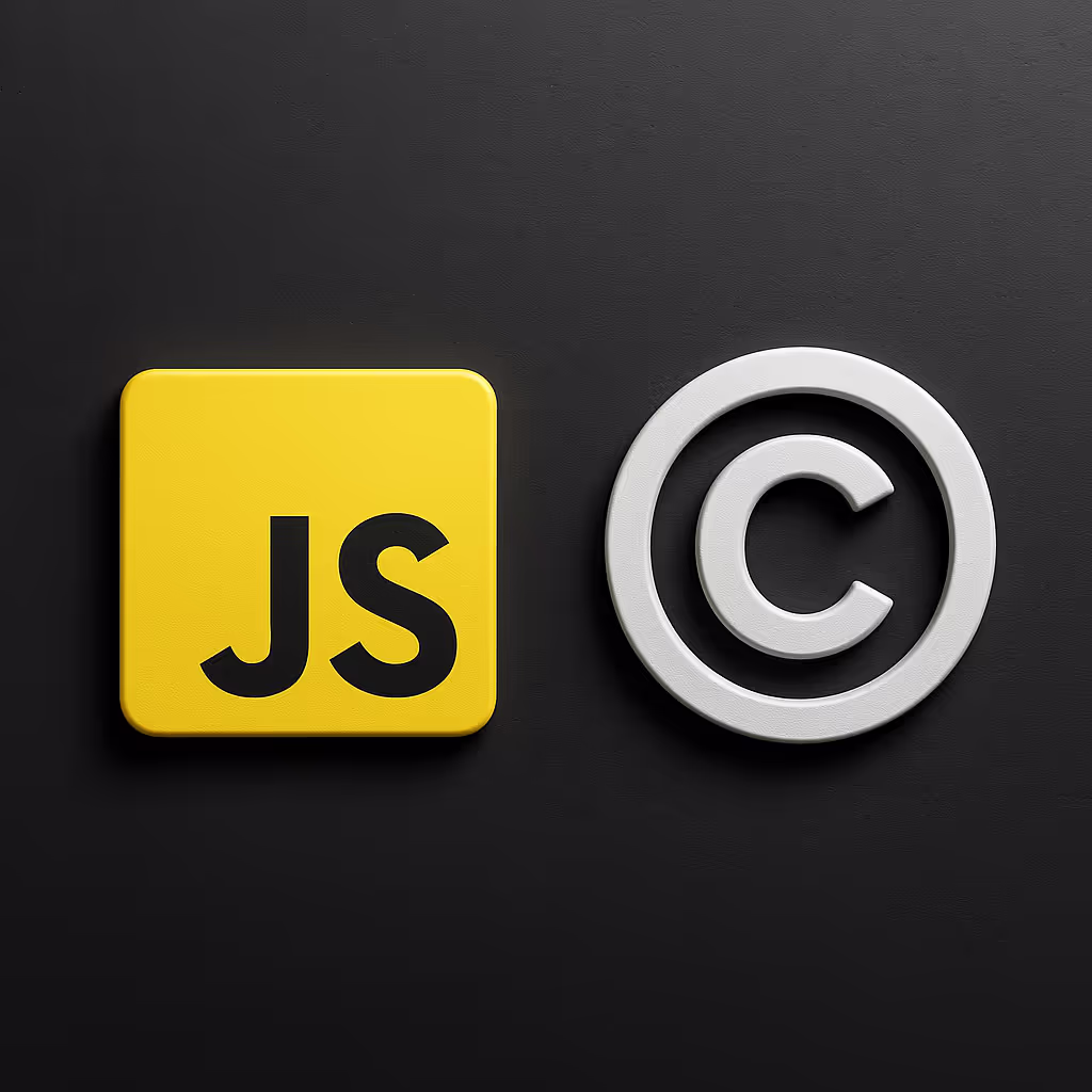 JavaScript used to auto update copyright date.