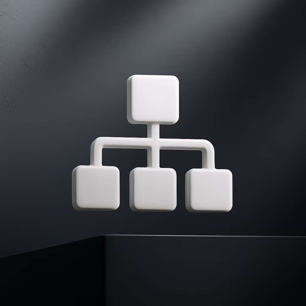 Website 3D sitemap.