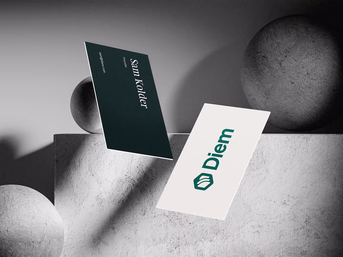 Startup business id print design for a company Diem.