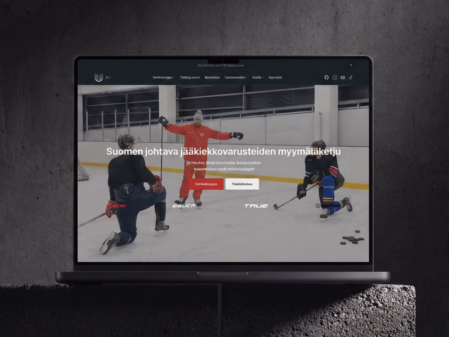 Hockey hero section design